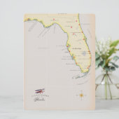Illustratieve kaart van Florida (Staand voorkant)
