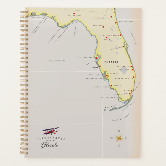 Illustratieve kaart van Florida Planner (Voorkant)