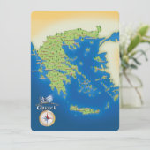 Illustratieve kaart van Griekenland. (Staand voorkant)