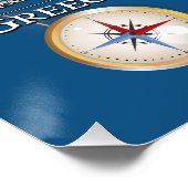 Illustratieve kaart van Griekenland. Perfect Poster (Hoek)