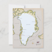 Illustratieve kaart van Groenland (Achterkant)