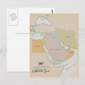 Illustratieve kaart van het Midden-Oosten. (Voorkant / Achterkant)