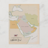 Illustratieve kaart van het Midden-Oosten. (Voorkant)