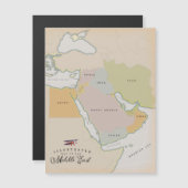 Illustratieve kaart van het Midden-Oosten. (Voorkant / Achterkant)