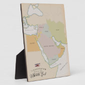 Illustratieve kaart van het Midden-Oosten. Fotoplaat (Zijkant)