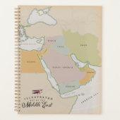 Illustratieve kaart van het Midden-Oosten. Planner (Voorkant)