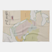 Illustratieve kaart van het Midden-Oosten. Theedoek (Horizontaal)