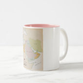 Illustratieve kaart van het Midden-Oosten. Tweekleurige Koffiemok (Voorkant rechts)