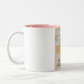 Illustratieve kaart van het Midden-Oosten. Tweekleurige Koffiemok (Links)