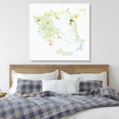 Illustratieve kaart van het oude Griekenland Canvas Afdruk (Insitu (Slaapkamer))