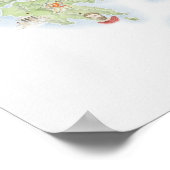 Illustratieve kaart van het oude Griekenland Poster (Hoek)