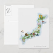 Illustratieve kaart van het oude Japan (Voorkant / Achterkant)