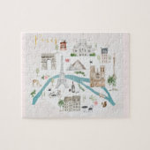 Illustratieve kaart van het Poster van Parijs Legpuzzel (Horizontaal)
