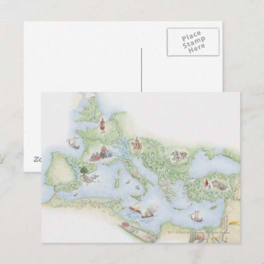 Illustratieve kaart van het Romeinse Rijk (Voorkant / Achterkant)