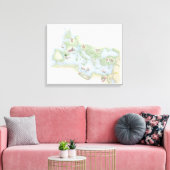 Illustratieve kaart van het Romeinse Rijk Canvas Afdruk (Insitu (Woonkamer))
