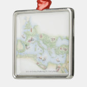 Illustratieve kaart van het Romeinse Rijk Metalen Ornament (Links)