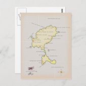 Illustratieve kaart van Ibiza (Voorkant / Achterkant)