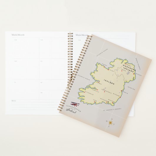 Illustratieve kaart van Ierland Planner (Display)
