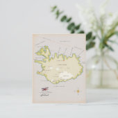 Illustratieve kaart van IJsland (Staand voorkant)