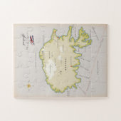 Illustratieve kaart van IJsland Legpuzzel (Horizontaal)