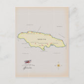 Illustratieve kaart van Jamaica. (Voorkant)