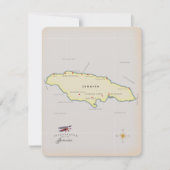 Illustratieve kaart van Jamaica. (Voorkant)