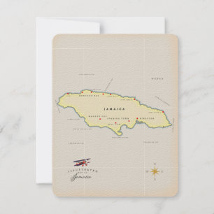 Illustratieve kaart van Jamaica.