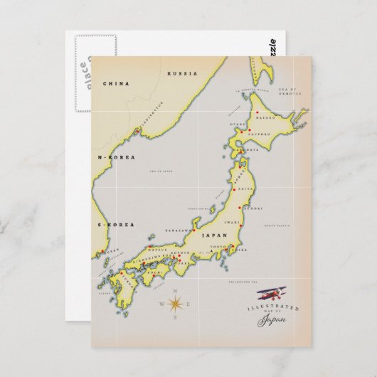 Illustratieve kaart van Japan (Voorkant / Achterkant)