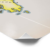 Illustratieve kaart van Japan Perfect Poster (Hoek)