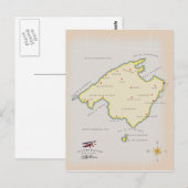 Illustratieve kaart van Mallorca (Voorkant / Achterkant)