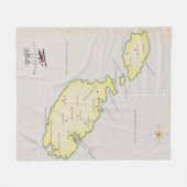 Illustratieve kaart van Malta Fleece Deken (Voorkant (Horizontaal))