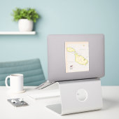 Illustratieve kaart van Malta Sticker (Laptop op bureau)