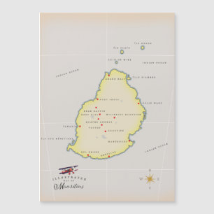 Illustratieve kaart van Mauritius