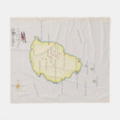 Illustratieve kaart van Mauritius Fleece Deken (Voorkant (Horizontaal))