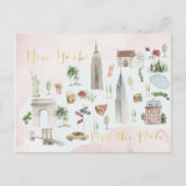 Illustratieve kaart van New York sparen de datum (Voorkant)