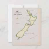 Illustratieve kaart van Nieuw-Zeeland (Voorkant)