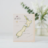 Illustratieve kaart van Nieuw-Zeeland (Staand voorkant)