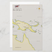 Illustratieve kaart van Papoea-Nieuw-Guinea (Voorkant / Achterkant)