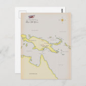 Illustratieve kaart van Papoea-Nieuw-Guinea (Voorkant / Achterkant)