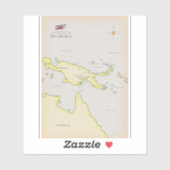 Illustratieve kaart van Papoea-Nieuw-Guinea Sticker (Vel)