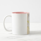 Illustratieve kaart van Papoea-Nieuw-Guinea Tweekleurige Koffiemok (Links)