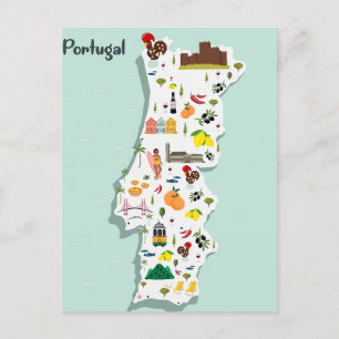 Illustratieve kaart van Portugal