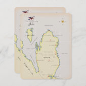 Illustratieve kaart van Qatar (Voorkant / Achterkant)