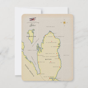 Illustratieve kaart van Qatar