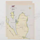 Illustratieve kaart van Qatar (Voorkant / Achterkant)