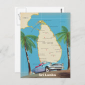 Illustratieve kaart van Sri Lanka (Voorkant / Achterkant)