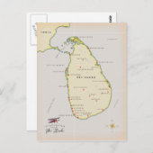 Illustratieve kaart van Sri Lanka (Voorkant / Achterkant)