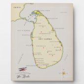 Illustratieve kaart van Sri Lanka Fotoplaat (Voorkant)