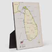 Illustratieve kaart van Sri Lanka Fotoplaat (Zijkant)