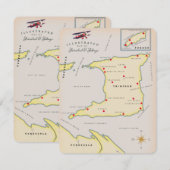 Illustratieve kaart van Trinidad en Tobago (Voorkant / Achterkant)